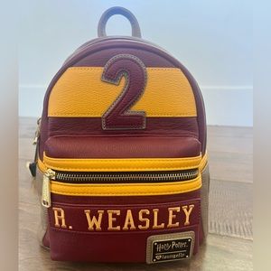 Loungefly Harry Potter R. Weasley leather back pack.